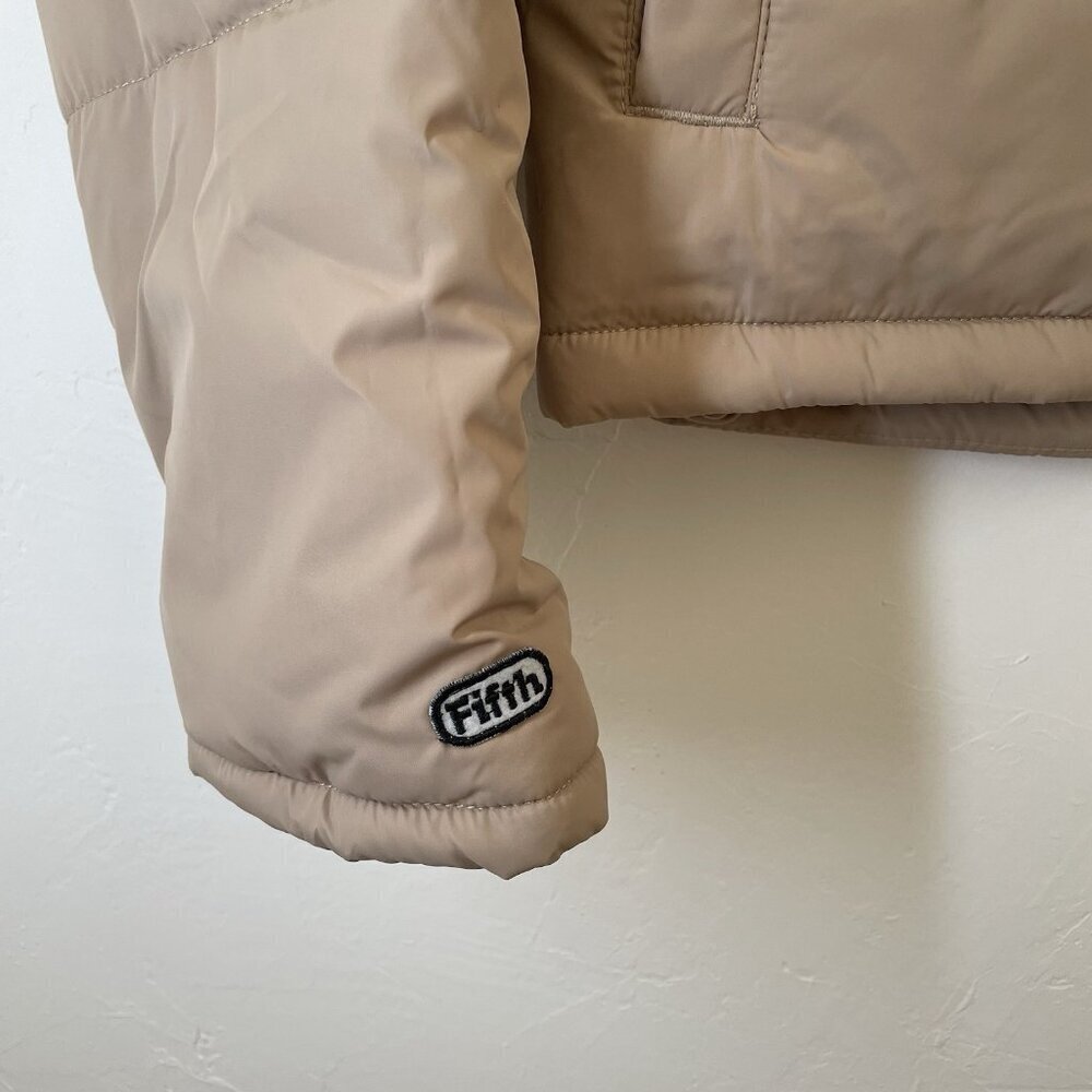 THE FIFTH LABEL Remake Cropped Boxy Puffer Coat in Beige – Size XS / 0-2 - Picture 2 of 9